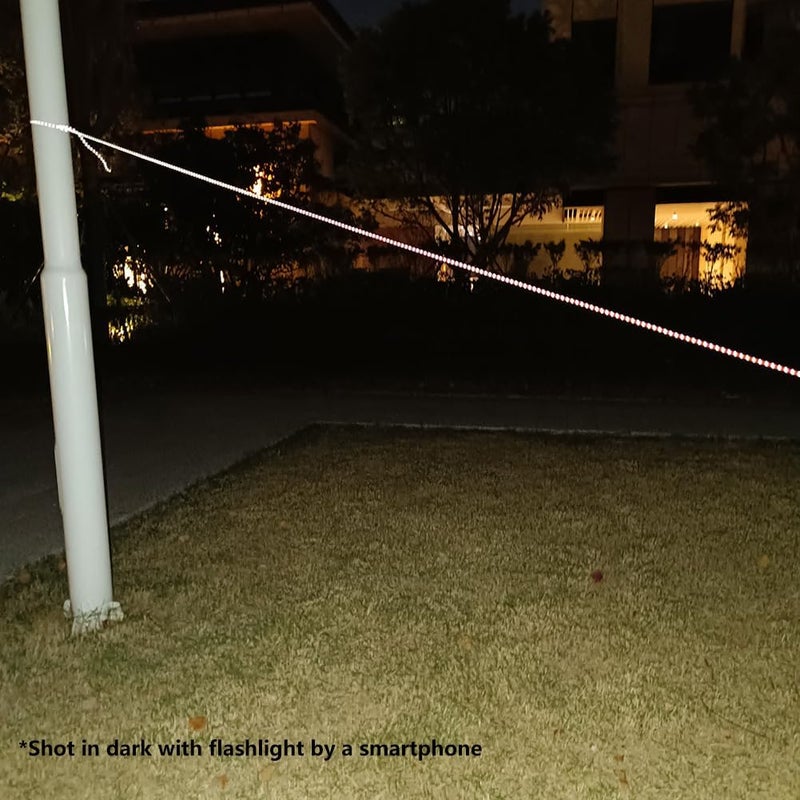 Legnowit 2mm Fluorescent Reflective Guyline Camping Paracord, Ultralight Thin Cord Rope for Tarp Rain Fly Tent Camping, 65 Feet -Orange - Image 5